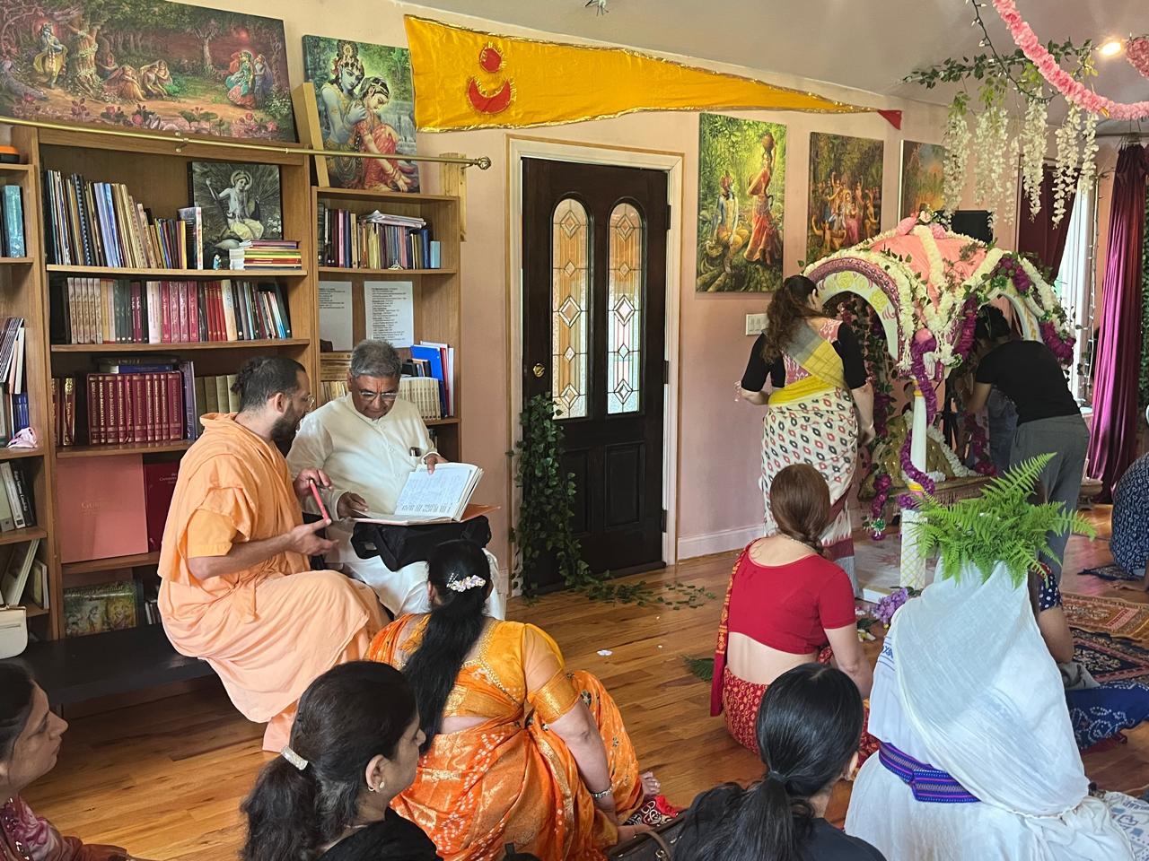 Mahārāja with devotees