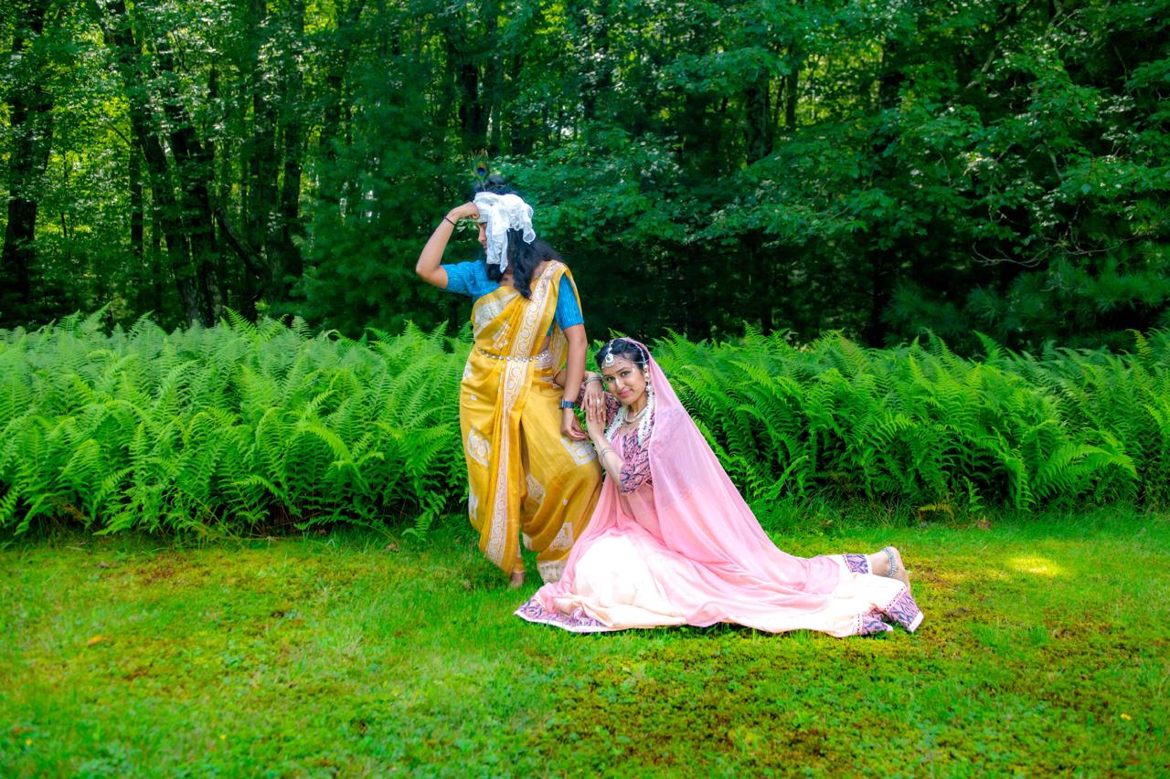 Devotees performing